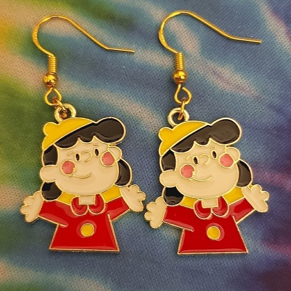 Handmade Peanuts Lucille Lucy Van Pelt Earrings
